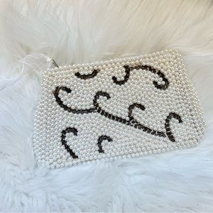 Vintage Emson beaded pearl clutch